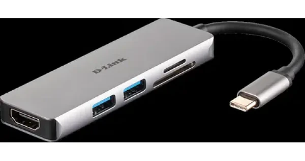 D-Link DUB-M530 strieborná / USB-C hub / 5v1 / HDMI / 2x USB 3.0 / čítačka SD a microSD kariet (DUB-M530)