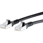 Metz Connect 1308453000-E RJ45 sieťové káble, prepojovacie káble CAT 6A S/FTP 3.00 m čierna s ochranou 1 ks; 1308453000-E