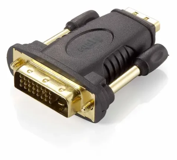 Equip redukcia DVI-D(M)/HDMI(F) čierna / Redukcia / Obojstranná / max. 1920×1200 / Pozlátené kontakty (118908)