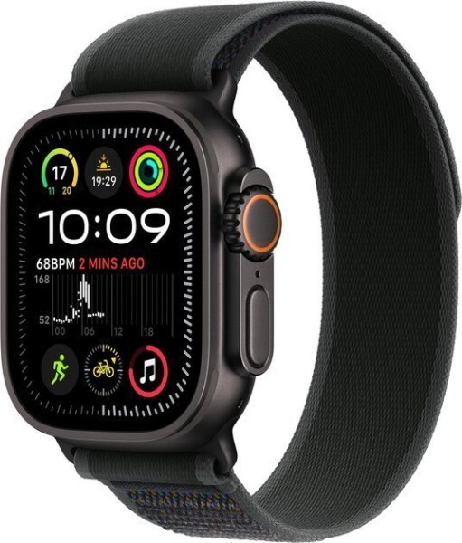 Apple Watch Ultra 2 GPS + Cellular 49mm Black Titanium Case Trail Loop S/M Čierny (MX4U3)
