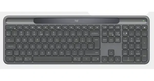 Logitech Signature Slim Solar K980 čierna / Klávesnica / Bezdrôtová / 2.4 GHz + Bluetooth / Solárne nabíjanie / Full-size (920-013773)