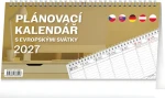 NOTIQUE Stolný kalendár Plánovací s európskymi sviatkami 2027 / Stolný kalendár / 25 × 12,5 cm