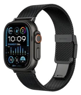 AmazingThing Titan Premium čierna / Remienok / Apple Watch 38/40/41/42/44/45/46/49 mm / Kov (4896238002024)