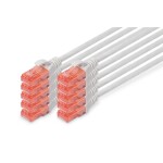 Digitus DK-1617-005-10 RJ45 sieťové káble, prepojovacie káble CAT 6 U/UTP 0.50 m sivá 1 ks; DK-1617-005-10