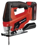 Einhell TC-JS 18/70 Li / Aku priamočiara píla / 18V / 2,5 Ah batéria / E-Box Basic / rez drevo 70mm (4321280)