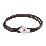 Tommy Hilfiger Moderný kožený náramok v hnedej farbe 2790655