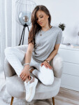 MAYLA dámske tričko svetlo šedé FashionStreet RY2122 L