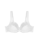 MODERN LACE+COTTON - Podprsenka s kosticami: mäkká bavlna a široké ramienka Triumph WHITE 75D