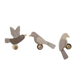 Bloomingville Drevený vešiak Lewi – set 3 ks