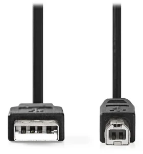Nedis USB 2.0 kábel k tlačiarni čierna / Kábel USB / USB-A - USB-B / 3 m (CCGL60100BK30)