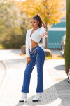 Sexy used look Highwaist Jeans denimblue