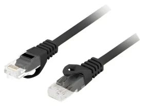 Lanberg CAT6 UTP 5m čierna / Patch kábel / LSZH / CU / Fluke Passed (PCU6-10CU-0500-BK)