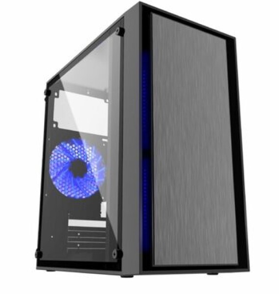 Gembird CCC-FORNAX-960B Fornax 960B čierna / micro-ATX / 3x 120 / 2x USB3.0 / bez zdroja / priehľadná bočnica (CCC-FORNAX-960B)