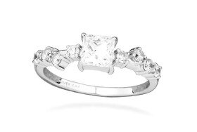 Silver Cat Strieborný prsteň s čírymi kubickými zirkónmi Classics SC616 60 mm