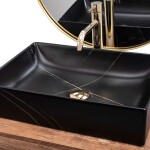 Umývadlo na dosku REA Inga Black Marble Mat REA-U8006