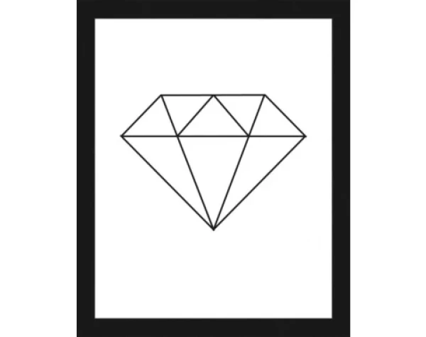 Obraz v drevenom ráme Diamant, 20x25 cm%