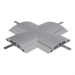 Dataflex Káblová lišta hliník strieborná (metalíza) (d x š x v) 260 x 260 x 20 mm 1 ks 31.472; 31.472