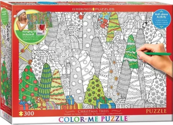 EUROGRAPHICS Puzzle Color me Vianočné stromčeky