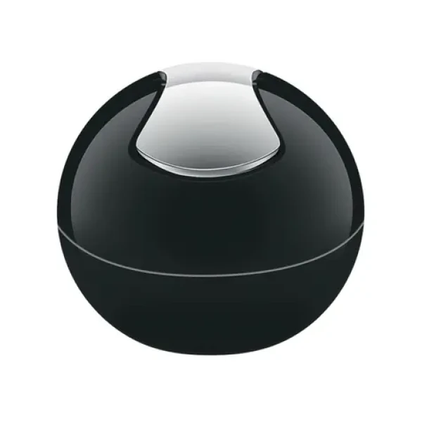 Spirella BOWL mini výklopný odpadkový kôš 1 L čierny / plast (7610583149725)