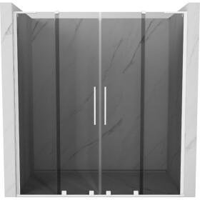 MEXEN/S - Velar L Duo posuvné sprchové dvere 200, grafit, biela 871-200-003-42-20