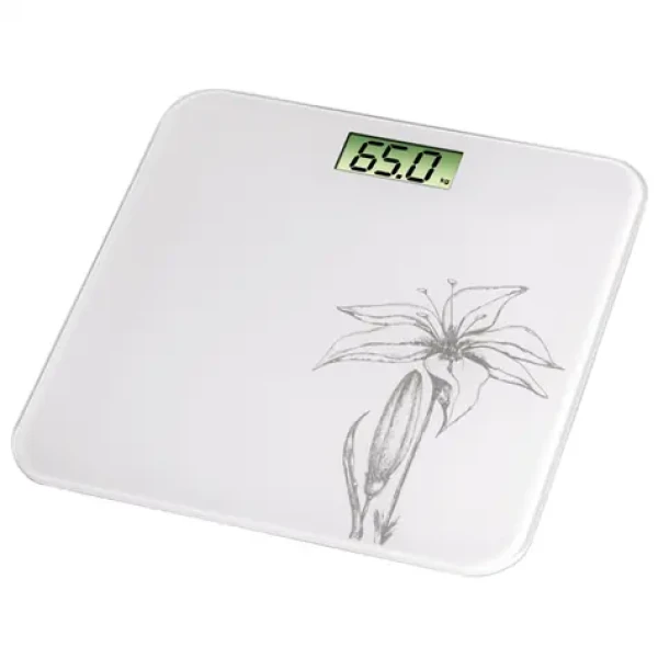 Xavax Liliana osobná digitálna váha biela s ľaliou / 150 kg (95301-X)