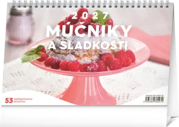 NOTIQUE Múčniky a sladkosti 2027 / Stolný kalendár / 23,1 × 14,5 cm / slovenské kalendárium
