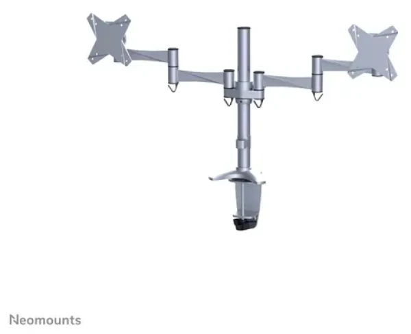 Neomounts FPMA-D1330DSILVER strieborná / Stolový držiak monitora / pre 2 monitory / 10-27" / nosnosť 9 kg (FPMA-D1330DSILVER)