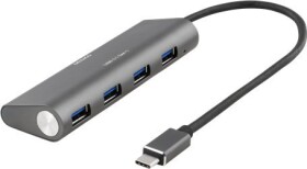Deltaco USB-C šakotuvas DELTACO 18W 3.6A, USB 3.1, 1xUSBC, 4xUSB-A, juodas / USBC-1207