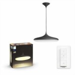 Philips Hue WA Cher závesné LED svietidlo 1x24W čierna / 2900lm / 2200-6500K / IP20 / ovládač (SKL000350341)