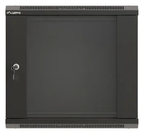 Lanberg WF03-5309-10B čierna / Nástenný rozvádzač / 19" / 9U / 540×350 mm / sklenené dvere / Nosnosť 60 kg (WF03-5309-10B)