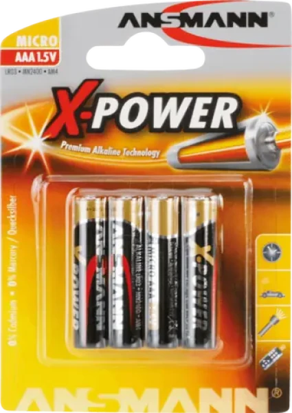 Ansmann X-Power / Batéria / AAA / alkalická / 1,5 V / 4 ks (5015653)