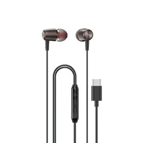 Dudao X1 PROT drôtové slúchadlá do uší čierna / s mikrofónom / USB-C / kábel 1.2 m (164544)