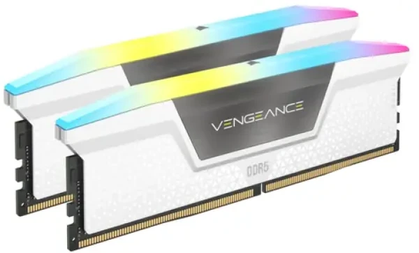 Corsair Vengeance RGB 64GB (2x32GB) 6000MHz biela / DDR5 / PC5-48000 / CL30-36-36-76 / 1.4V (CMH64GX5M2B6000Z30W)