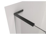 CERANO - Sprchová zástena Walk-in Onyx L-ľavá vzpera - 8 mm - čierna matná, transparentné sklo - 30x200 CER-DY101B-50-204