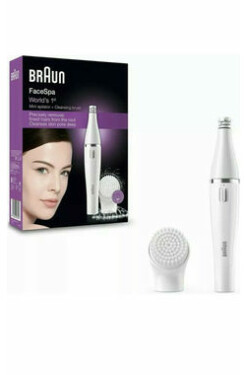 Braun Face 810 biela / epilátor tváre / čistiaca kefa tváre / Umývateľný (4210201097358)