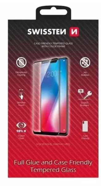 Swissten Ochranné sklo CASE FRIENDLY pre XIAOMI Redmi Note 15 5G čierne (54501891)