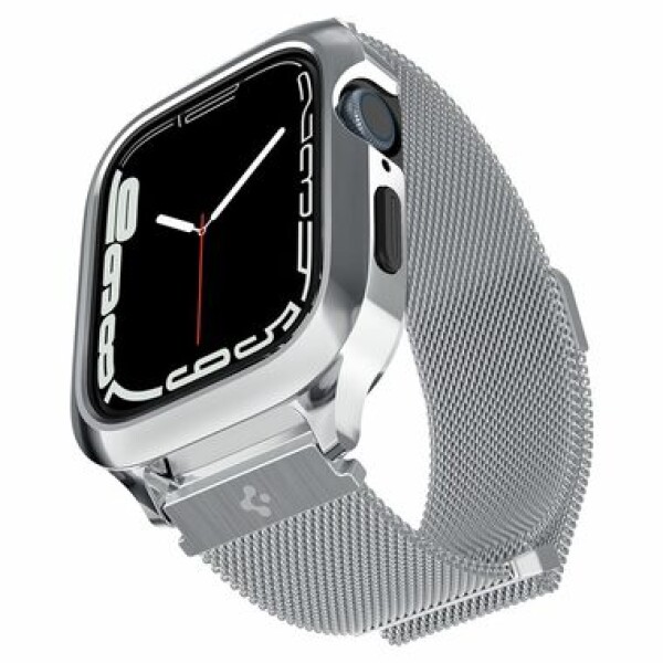 Spigen Metal Fit Pre ochranny kryt pre Apple Watch 8/7 45mm strieborná (ACS04584)