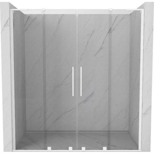 MEXEN/S - Velar L Duo posuvné sprchové dvere 180, transparent, biela 871-180-003-02-20