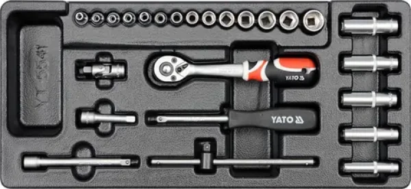 YATO YT-5541 / Vložka do zásuvky - kľúče nástrčné / 25ks / 3.5-14mm (YT-5541)