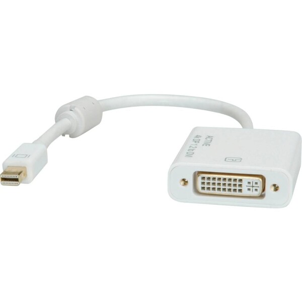 Roline Mini-DisplayPort / DVI káblový adaptér Mini DisplayPort konektory, DVI-D 24+1pol. zásuvka 0.10 m biela 12.03.3137 Kábel DisplayPort; 12.03.3137