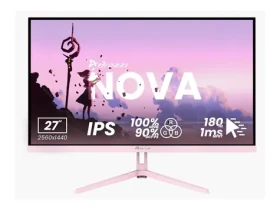 27" Arozzi Nova 27T2K180 ružová / Monitor / IPS / QHD 2560x1440 / 180Hz / 1ms / 2x HDMI + 2x DP (AZ-NO-27T2K180-PNK)