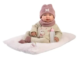 Llorens 84488 NEW BORN - realistická bábika bábätko so zvukmi a mäkkým látkovým telom - 44 cm