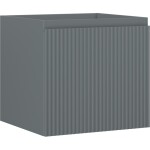 MEXEN/S - Rivel kúpeľňová skrinka pod umývadlo 50, 1 šuplík, reliéf, grafit mat 91A20-05047-1-BF66