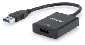 Equip Adapter USB-A - HDMI čierna / Redukcia / Full HD 1920x1080 / 0,25 m (133385)