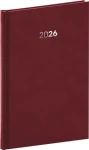 NOTIQUE Týždenný diár Balakon 2026, bordó, 15 x 21 cm (PGD-TA5BA-6127)