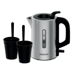 Sencor SWK 170SS strieborná / Cestovná rýchlovarná kanvica / 1100W / 0.5L (8590669385881)