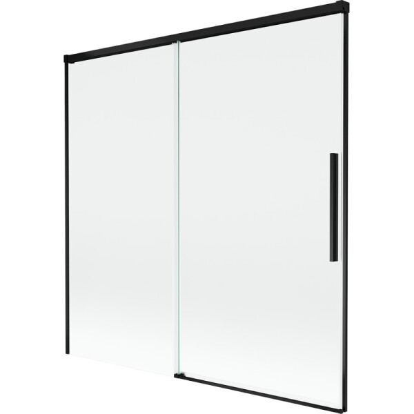 MEXEN/S - Rox vaňová zástena 2-krídlová posuvná 160 x 150, transparent, čierna 8C9-160-001-70-00