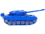 Mamido Tank R/C s diaľkovým ovládaním, svetlá, zvuk, modrý 1:18 27MHz