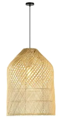 Immax BOHO PELO / Závesné svietidlo / D35 cm / E27 / prírodný ratan (08259L)