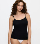 SENSE OF COTTON - Bezšvový vypasovaný top s úzkymi ramienkami Triumph BLACK 44